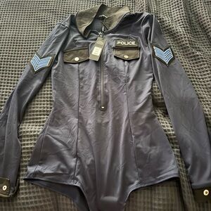 Fashion Nova You Better Behave Costume Set in Navy